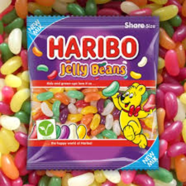 Haribo Jelly Beans Fruit Flavour Sugar Coated Gum 140g
