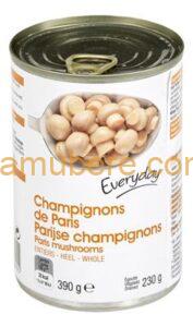 EVERYDAY Paris mushrooms whole can 390g