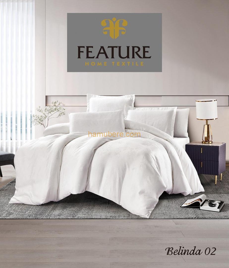 Belinda Jacquard Cotton Duvet Cover Set Without Filling 4 PCS – Single Cream