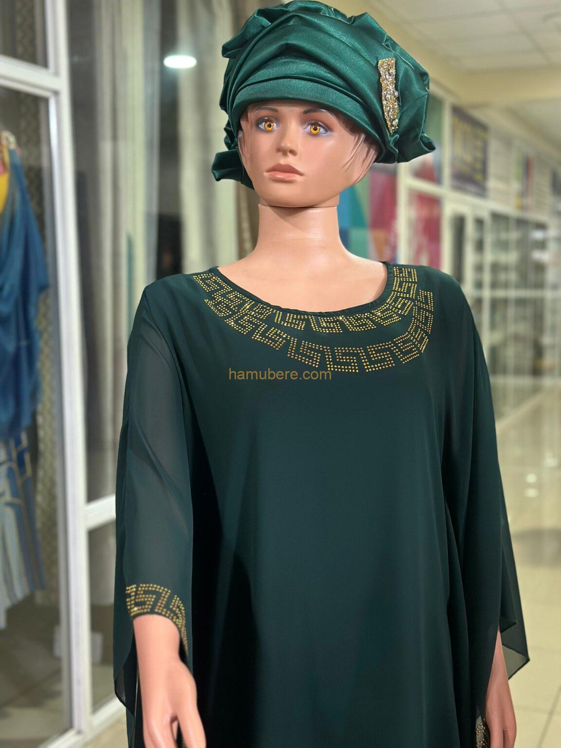African Robes Dark Green dress