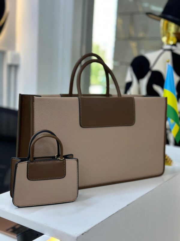 2 pieces set handbag with small purse oversize top handle thicker canvas tote bags ladies large working bag