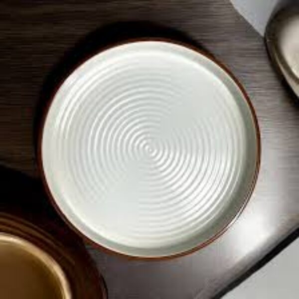 Hand Painted Ceramic Starter Plate 9 Inches Marble White Starter Platter for Snacks Appetizers Microwave Dishwasher Safe Perfect for Home Restaurant