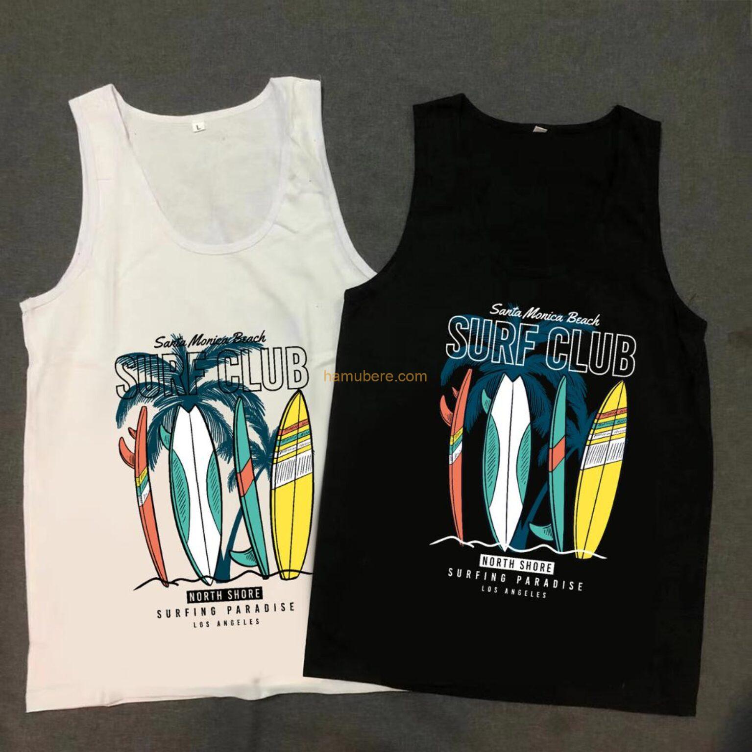 Surfing Beach Sunset Surfboard Tank Top