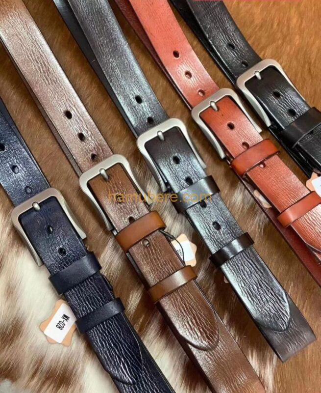 Stainless Steel Pin Buckle Cowhide Genuine Leather Belt Retro Jeans Belt