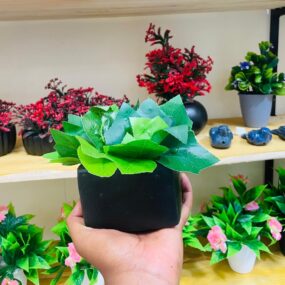 Phenovo Artificial Plastic Bouquet Green Leaves Bunch Flower