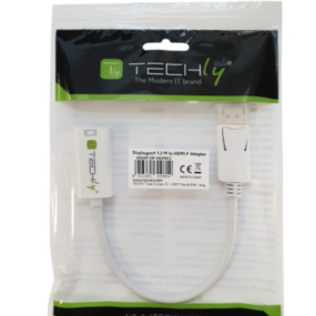 DisplayPort 1.2 Male / HDMI Female Active Adapter 15cm White
