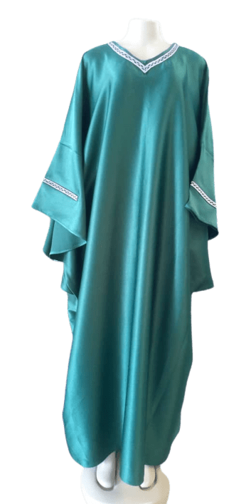 New Muslim Dresses For Women 2022 Pure Color African Maxi Robe V-neck Print Short Sleeve Novelty Dress Kanga Clothing Bouou