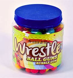 Wrestle Ball Gum Assorted 12Jars x 200pieces