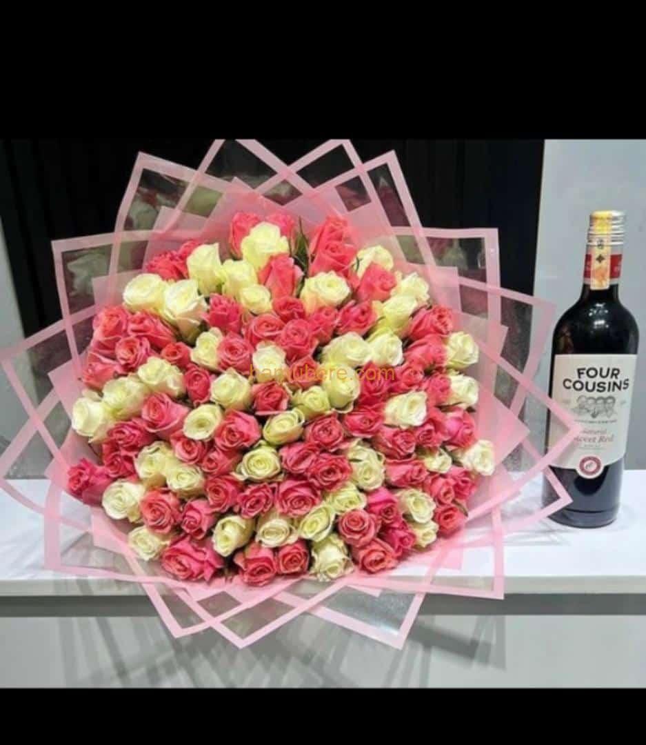 pink & white bouquets