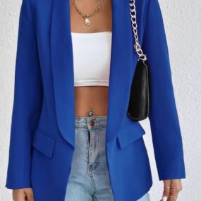Ruched Sleeve Blazer