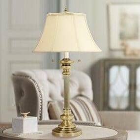 House of Troy Newport 2-Light Antique Brass Table Lamp