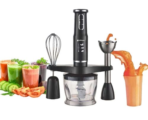 Hand Blender for Multifunctional Kitchen, 3 Speed and Turbo Mode Immersion Blender Handheld, 600W Speed Stick Blender Double Mixing Blades