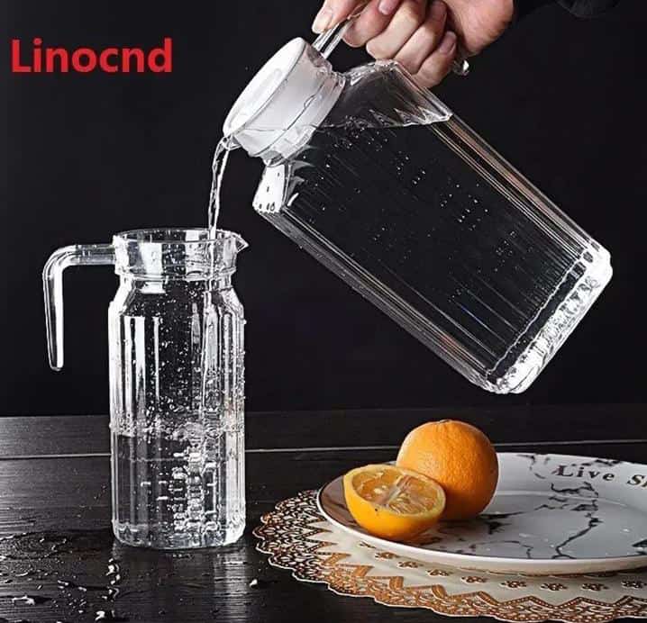 Acrylic Transparent Juice Pot Wine Beer Bottle Water Juice Jug With Lid for Bar Home Water Pitcher Beverage Container