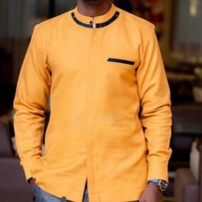 Made in Rwanda shirt yellow