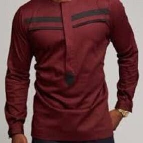 Made in Rwanda Shirt Dark Maroon