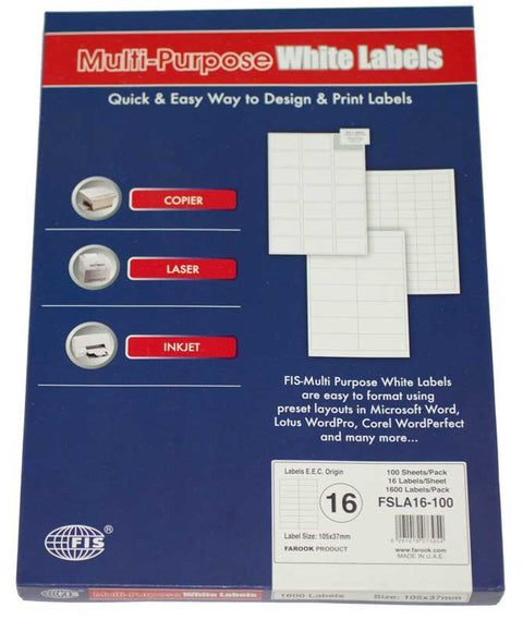 A4 MULTI PURPOSE WHITE LABEL 210X297MM 1BOX 100 SHEETS