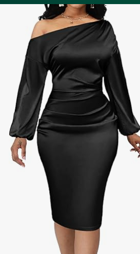 Dress Elegant Long Sleeve Formal Cocktail Party Midi Maxi Dresses