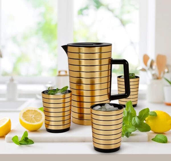 Stainless ABS Plastic Water & Juice jug with 6 cups